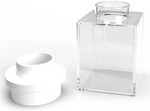 Vase, Trans-Clear with White Top [109865]