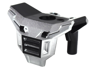 PARTS |  Minifigure Armor Space with Square Shoulder Protection with Metallic Silver and Black Grille Pattern (11260pb03)