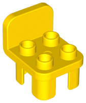 DUPLO | PARTS | PRELOVED | Duplo, Furniture Chair with 4 Studs and Rounded Back [12651]