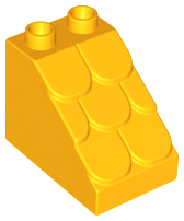 DUPLO | PARTS | PRELOVED | Duplo, Brick 3 x 2 x 2 Slope with Shingles Profile [15580]