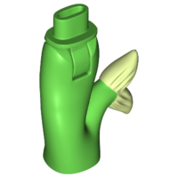 PARTS | Mini Doll Hips and Mermaid / Merman Tail Assembly with Yellowish Green Caudal Fin Pattern [16529c00pb01]
