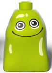 DUPLO | PARTS | PRELOVED | Duplo, Brick 2 x 2 x 2 Bag with Alien with Eyes, Smile, and Yellowish Green Spots Pattern (Miles from Tomorrowland Blodger Blopp) [23925pb01]