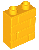 DUPLO | PARTS | PRELOVED | Duplo, Brick 1 x 2 x 2 with Masonry Profile [25550]