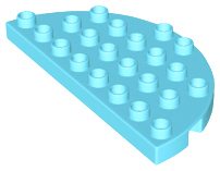 DUPLO | PARTS | PRELOVED | Duplo, Plate Round Corner 4 x 8 Double [29304]