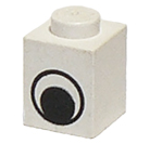 PARTS | Brick 1 x 1 with Black and White Eye without Pupil Pattern [3005pe01]