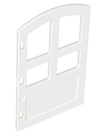 DUPLO | PARTS | PRELOVED | Duplo Roof Support / Duplo Roof Sloped 8 x 8 x 8 with Door Opening / Duplo Door / Window Pane 1 x 4 x 4 with 4 Different Size Panes and Curved Top [2 x 51383 + 51384c01 + 31023]