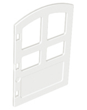 DUPLO | PARTS | PRELOVED | Duplo Roof Support / Duplo Roof Sloped 8 x 8 x 8 with Door Opening / Duplo Door / Window Pane 1 x 4 x 4 with 4 Different Size Panes and Curved Top [2 x 51383 + 51384c01 + 31023]