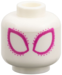 PARTS | Minifigure, Head Alien Large Magenta Eyes and Dots Pattern [3626pb3946]