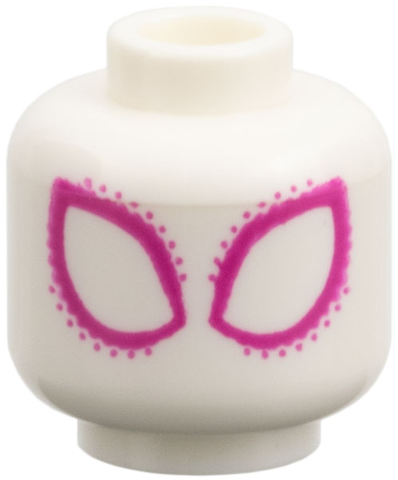 PARTS | Minifigure, Head Alien Large Magenta Eyes and Dots Pattern [3626pb3946]