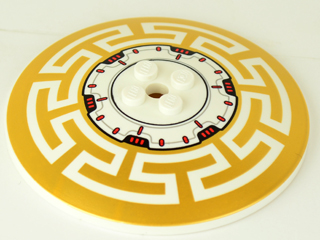 PARTS | Dish 8 x 8 Inverted (Radar) with Machinery and Gold Geometric Pattern [3961pb04]