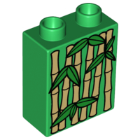 DUPLO | PARTS | PRELOVED | Duplo, Brick 1 x 2 x 2 with Bamboo Pattern [4066pb269]