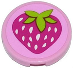 PARTS | Tile, Round 2 x 2 with Strawberry Pattern (Sticker) - Set 41035 [4150pb157]