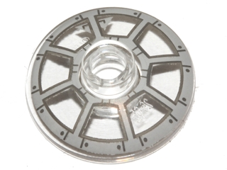 PARTS | Dish 2 x 2 Inverted (Radar) with Dark Bluish Gray and Light Bluish Gray Radial Cockpit Window with 2 Triangles Pattern [4740pb005]