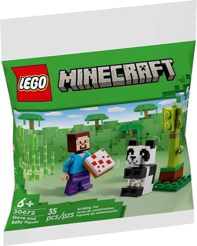 LEGO | MINECRAFT | BRAND NEW | Steve and Baby Panda [30672]