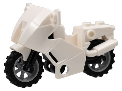PARTS | Motorcycle City with Black Chassis (Long Fairing Mounts) and Light Bluish Gray Wheels [52035c02]