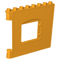 DUPLO | PARTS | PRELOVED | Duplo Wall 1 x 8 x 6 Hinge on Left with Window Opening [53916]