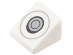 PARTS | Slope 30 1 x 1 x 2/3 with Joystick Control, Dark Bluish Gray, Black, and Light Bluish Gray Circles Pattern [54200pb119]