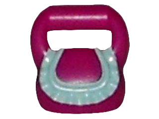 PARTS | Friends Accessories Purse / Bag Round with Light Aqua Ruffle Pattern [93090pb03]