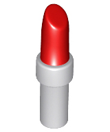 PARTS | Minifigure, Utensil Lipstick with Light Bluish Gray Handle Pattern [93094pb01]