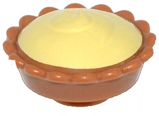 PARTS | Pie with Bright Light Yellow Cream Filling Pattern [93568pb002]