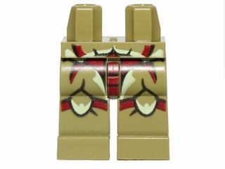 PARTS | Hips and Legs with Galaxy Squad Buggoid with Dark Red Stripes and Exoskeleton Pattern [970c00pb0211]