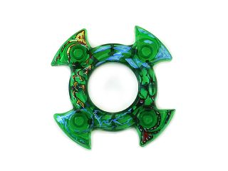 PARTS | Ring 4 x 4 with 2 x 2 Hole and 4 Swirl Ends with Blue and Red Pattern (Ninjago Spinner Crown) [98345pb03]