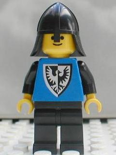 LEGO | CASTLE | PRELOVED | Black Falcon - Black Legs, Black Neck-Protector, Shield Bottom Pointed [cas253]