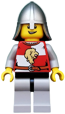 LEGO | CASTLE | PRELOVED | Kingdoms - Lion Knight Quarters, Helmet with Neck Protector, Open Grin [cas501]