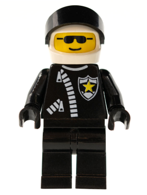 LEGO | MINIFIGURE | CITY | PRELOVED | Police - Zipper with Sheriff Star, White Helmet, Black Visor [cop019]