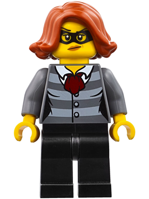 LEGO | CITY | PRELOVED | MINIFIGURE | Police - City Bandit Female, Black Eye Mask [cty0753]