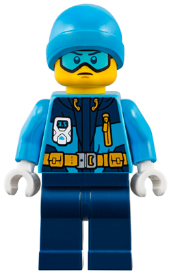 LEGO | CITY | PRELOVED | MINIFIGURE | Arctic Explorer - Male, Dark Blue Legs, Dark Azure Beanie, Medium Azure Ski Goggles [cty0903]