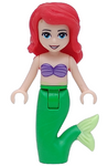 LEGO | MINIFIGURE | DISNEY | PRELOVED | Ariel, Mermaid (Light Nougat) - Medium Lavender Shell Bra Top, Bright Green Tail, Medium Azure Eyes [dp001]