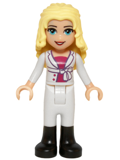 LEGO | MINIFIGURE | FRIENDS | Friends Liza - White Riding Pants, Magenta Top and White Jacket with Bow [frnd134]