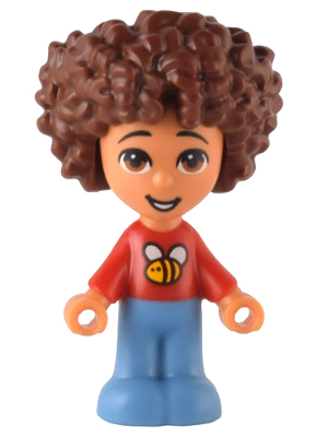 LEGO | MINIFIGURE | FRIENDS | BRAND NEW | Friends Santiago - Micro Doll, Red Shirt with Bee [frnd559]