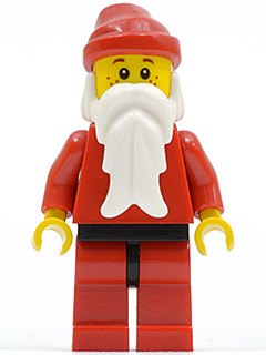 LEGO | MINIFIGURE | CITY | PRELOVED | Santa, Red Legs with Black Hips, Freckles [hol012]