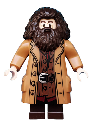 LEGO | MINIFIGURE | HARRY POTTER | PRELOVED | Rubeus Hagrid - Medium Nougat Topcoat with Buttons [hp144]