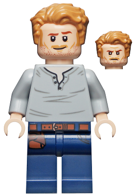 LEGO | MINIFIGURE | JURASSIC WORLD | PRELOVED | Owen Grady - Open Neck Shirt [jw048]