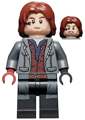 LEGO | MINIFIGURE | JURASSIC WORLD | PRELOVED | Rainn Delacourt - Dark Blue and Dark Red Shirt [jw095]
