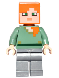 LEGO | MINIFIGURE | MINECRAFT | PRELOVED | Alex - Flat Silver Legs [min026]