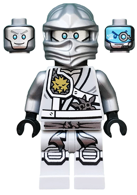 LEGO | MINIFIGURE | PRELOVED |  Zane - Titanium Ninja Light Bluish Gray, Scabbard [njo251]