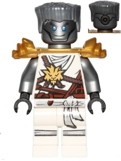 LEGO | MINIFIGURE | PRELOVED | Zane (Honor Robe) - Day of the Departed, Hair, Pearl Gold Shoulder Armor [njo306]