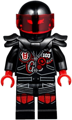 LEGO | MINIFIGURE | PRELOVED |  Mr. E - Biker Vest with Number 103 [njo385]