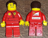 LEGO | MINIFIGURE | CITY | PRELOVED | F1 Ferrari Pit Crew Mechanic - with Torso Sticker [rac051s]