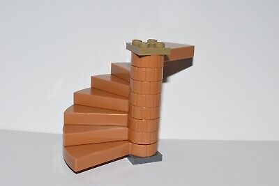 PARTS | Medium Nougat Stairs Spiral Steps and Dark Brown Support 1 x 1 x 5 1/3 Spiral Staircase Axle [40243/40244]