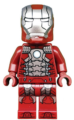 LEGO | MINIFIGURE | MARVEL | PRELOVED | Iron Man - Mark 5 Armor, Trans-Clear Head [sh0566]