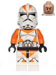 LEGO | MINIFIGURE | PRELOVED | Clone Trooper, 212th Attack Battalion (Phase 2) - Orange Arms, Dirt Stains, Scowl [sw0522]