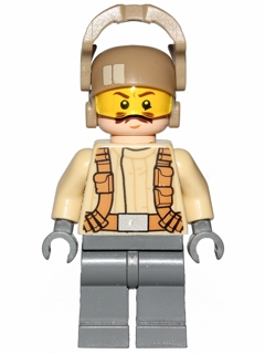 LEGO | MINIFIGURE | PRELOVED | Resistance Trooper - Tan Jacket, Moustache [sw696]