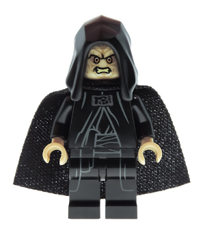 LEGO | MINIFIGURE | PRELOVED | Emperor Palpatine - Hood Basic, Orange Eyes [sw1107]