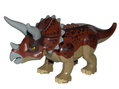 LEGO | JURASSIC WORLD | PRELOVED | Dinosaur Triceratops with Reddish Brown Back [tricera01]