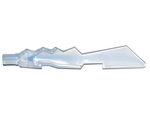 PARTS | Minifigure, Weapon Sword, Jagged Edges with Marbled Trans-Medium Blue Pattern [11439pb04]